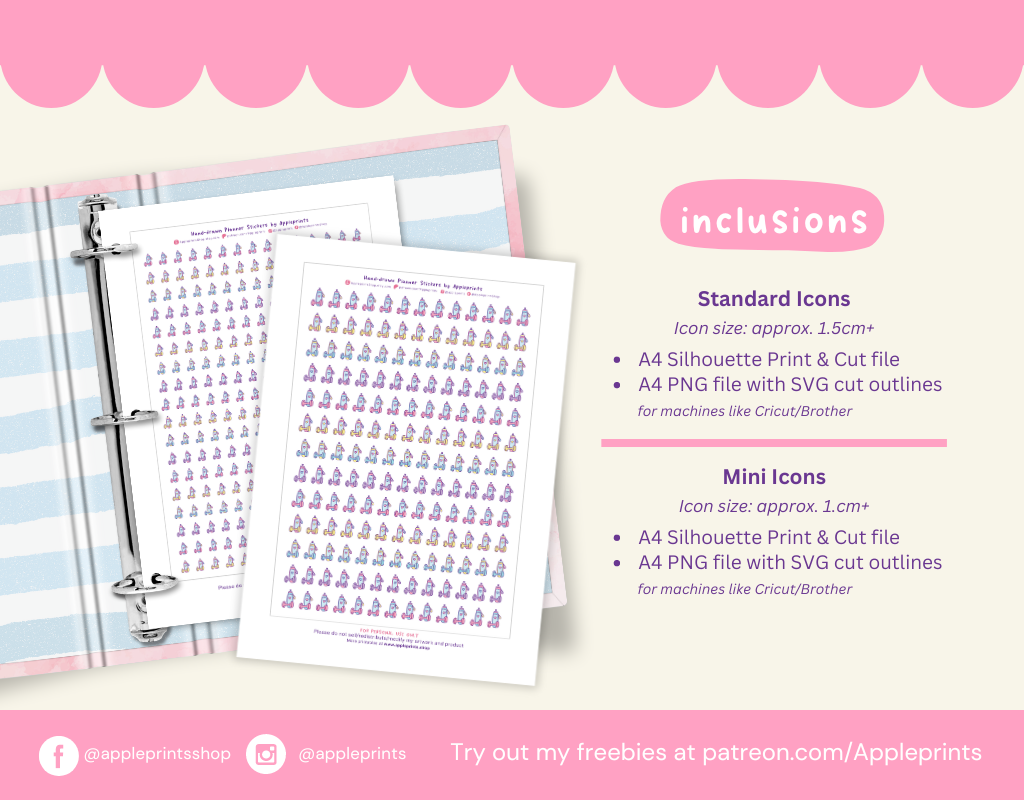 Gym Day Icon - A4 Printable Planner Stickers