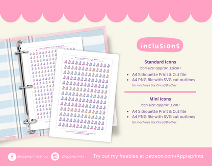 Gym Day Icon - A4 Printable Planner Stickers