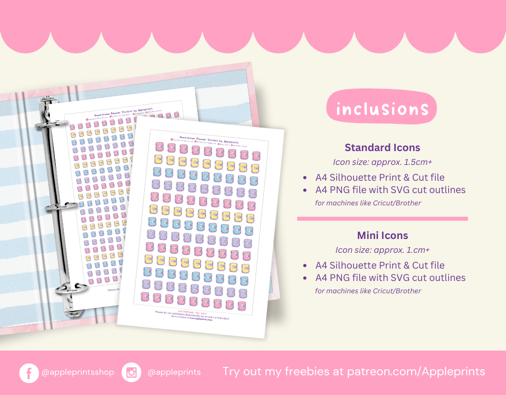 Softbound Planner Icon - A4 Printable Planner Stickers