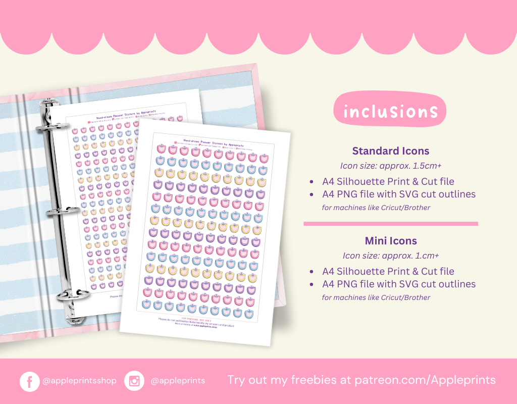 Weight Tracker Icon - A4 Printable Planner Stickers