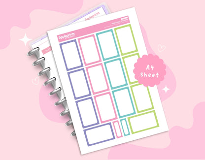 Full Box Borders - Free Printable Stickers