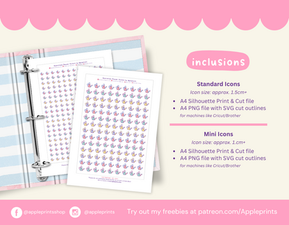 Water Plants Icon - A4 Printable Planner Stickers