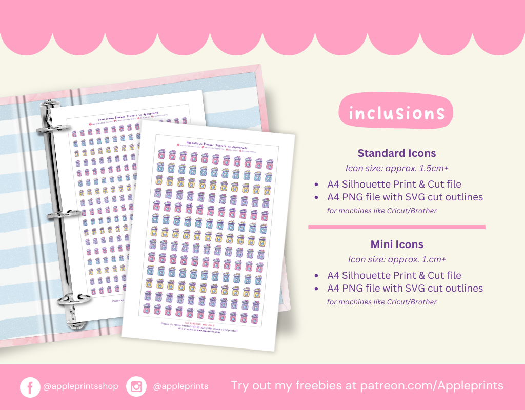 Laundry Icon - A4 Printable Planner Stickers