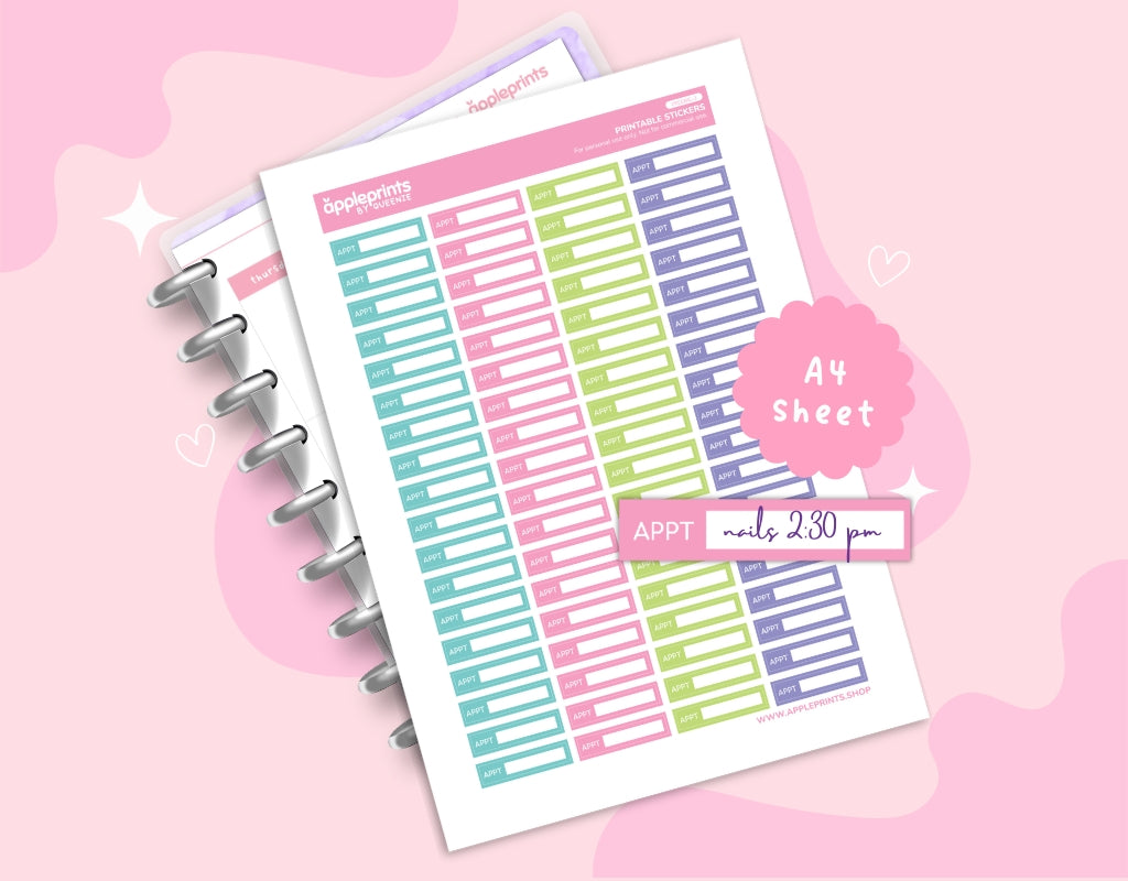 Appointment Stickers - Free Printable Stickers