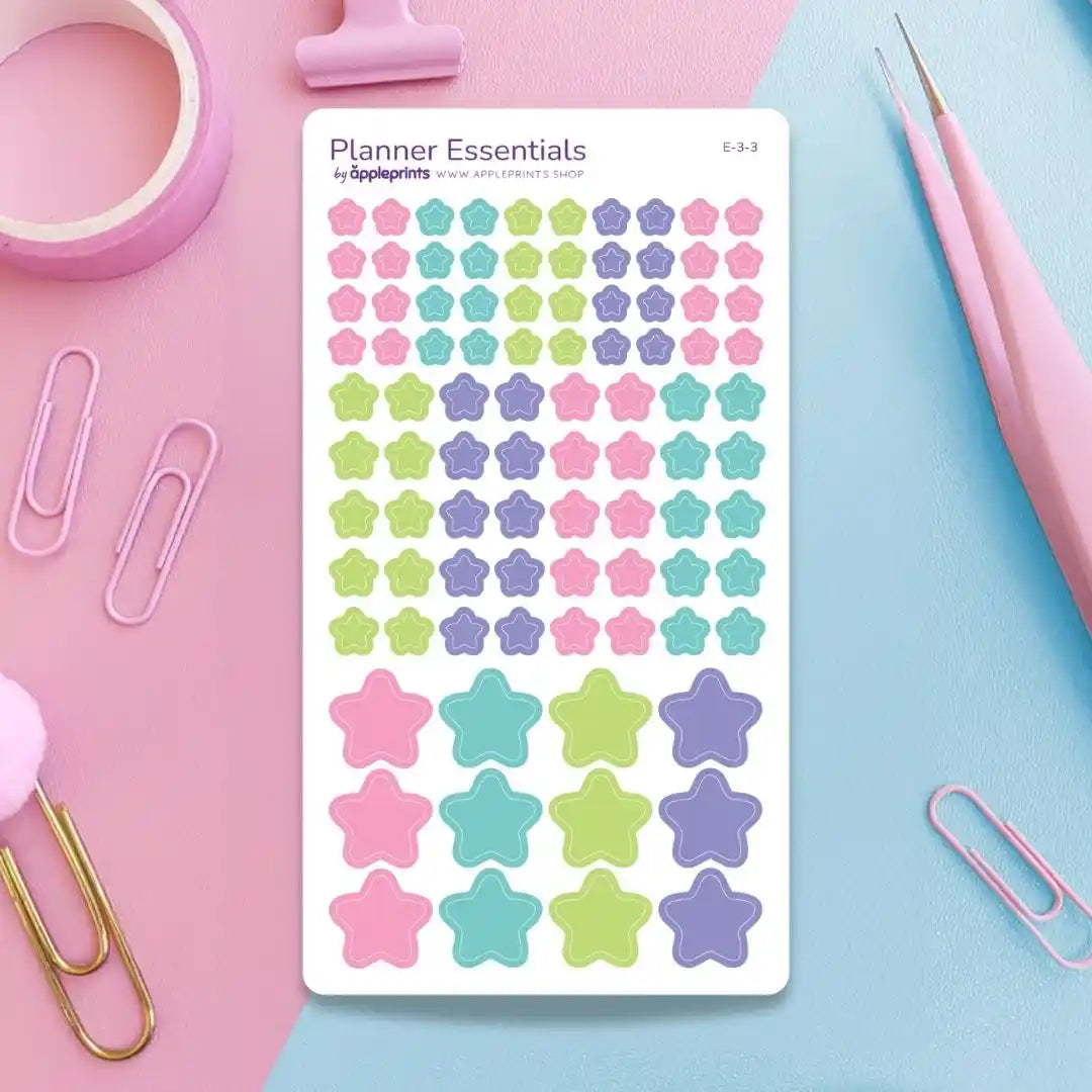 Star Shape Stickers | Functional Planner Stickers