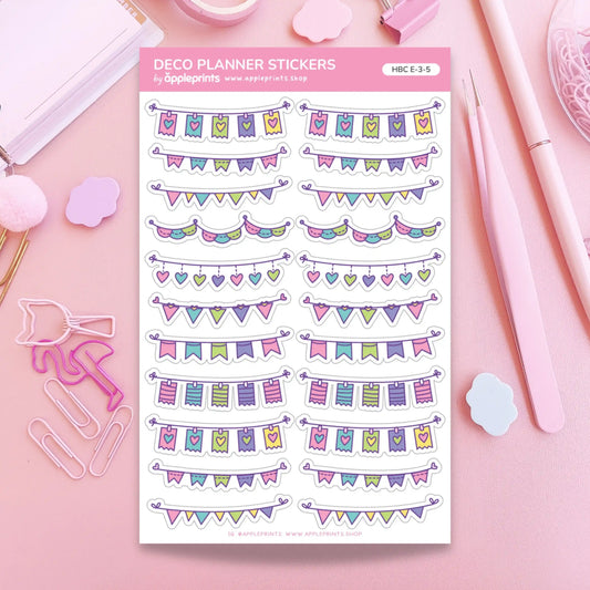 Bunting Flag | Decorative Planner Stickers