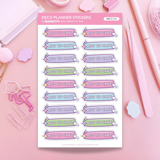 Add To Cart | Decorative Planner Stickers