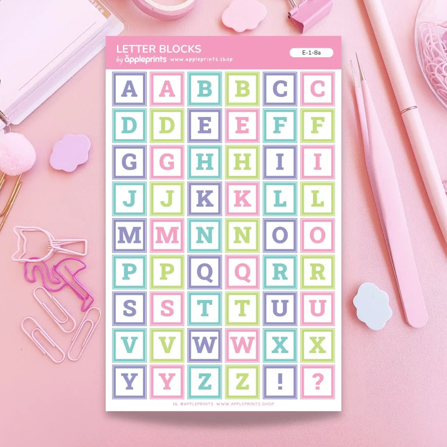 Block Letters | Decorative Planner Stickers