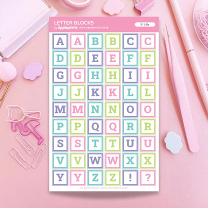 Block Letters | Decorative Planner Stickers