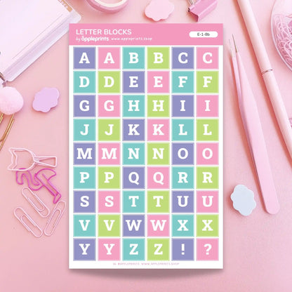 Block Letters | Decorative Planner Stickers