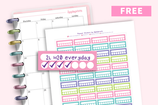 FREE Habit Tracker Printable A4 Planner Stickers