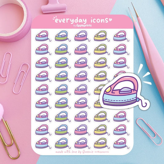 Iron Clothes Planner Icon Stickers