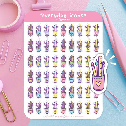 Pen Holder Planner Icon Stickers