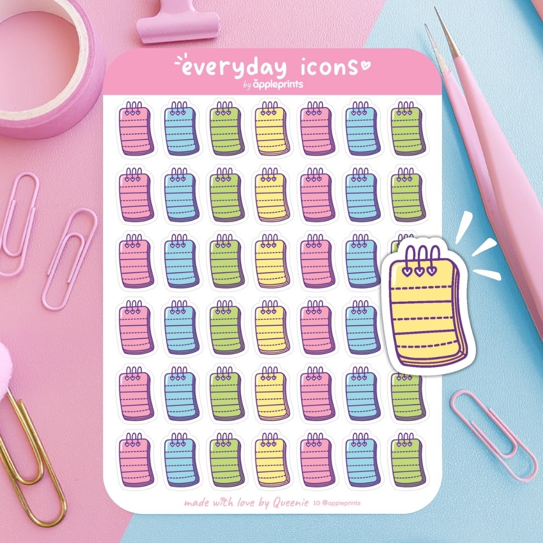 Notepad Planner Icon Stickers