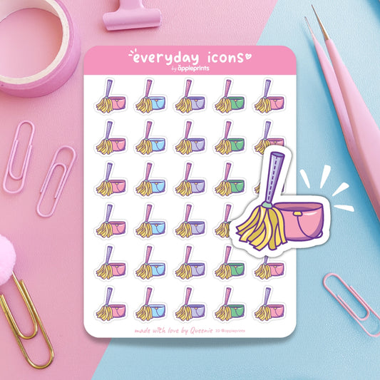 Mop Floor Planner Icon Stickers