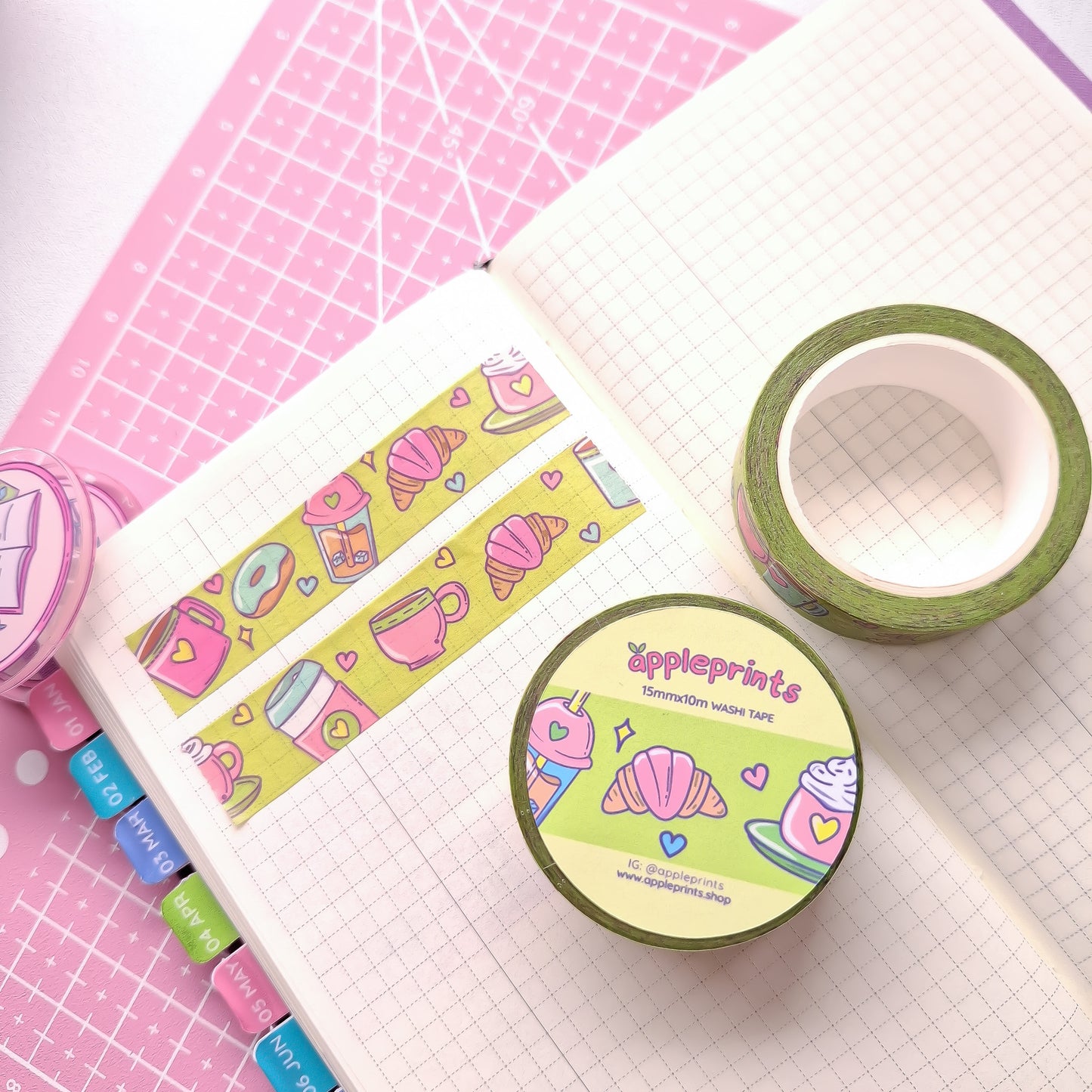 Coffee Lover’s Decorative Washi Tape for Journals & Planners