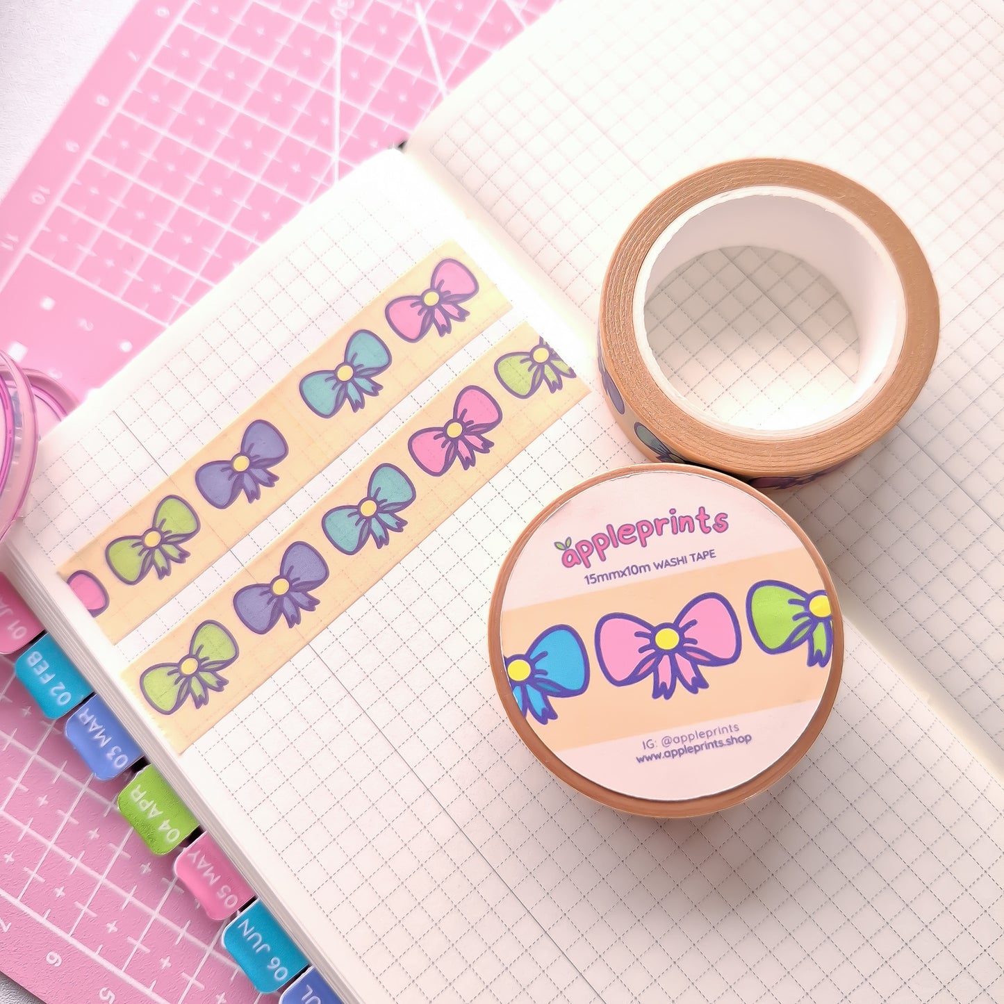 Cute Little Bows - Decorative Washi Tape for Journals & Planners