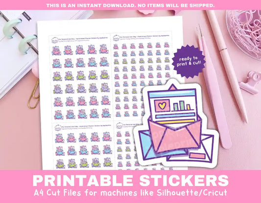 Pay Bills Printable Planner Icons Functional Stickers for Cricut & Silhouette Print and Cut