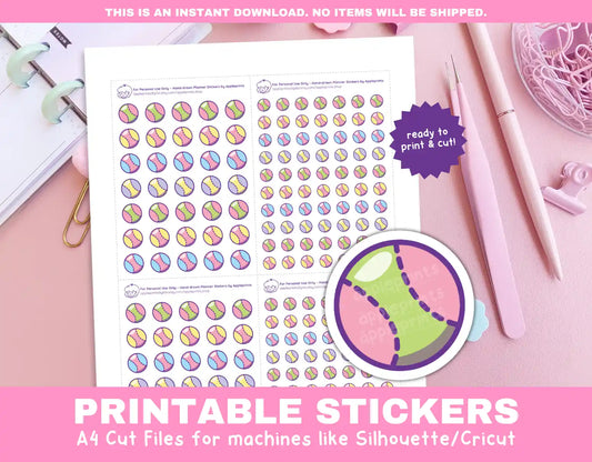 Pet Toy Printable Planner Icons Functional Stickers for Cricut & Silhouette Print and Cut