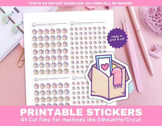 Declutter Planner Icons Functional Stickers for Cricut & Silhouette Print and Cut