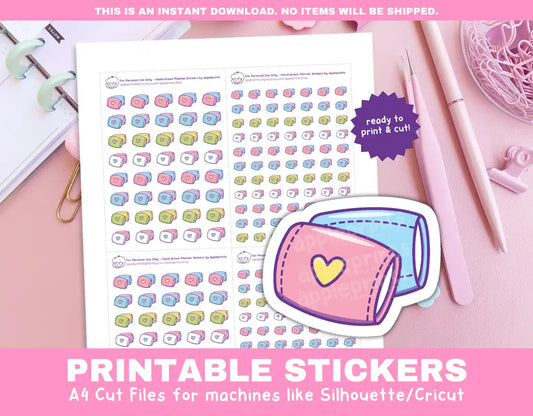 Change Pillow Case Planner Icons Functional Stickers for Cricut & Silhouette Print and Cut