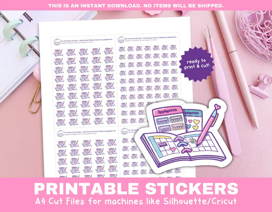 Planning Session Planner Icons Functional Stickers for Cricut & Silhouette Print and Cut